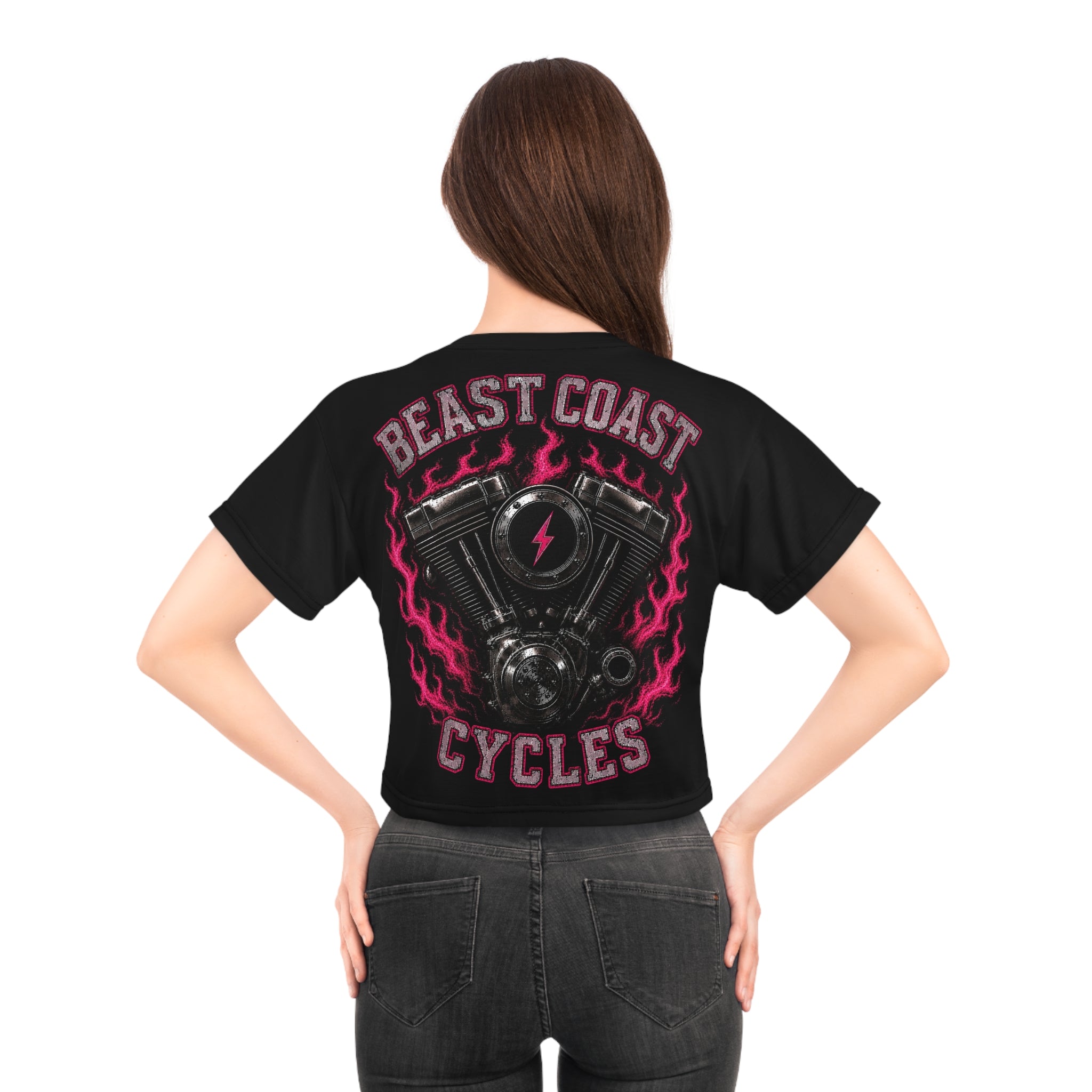Beast Coast Crop Tee — Pink