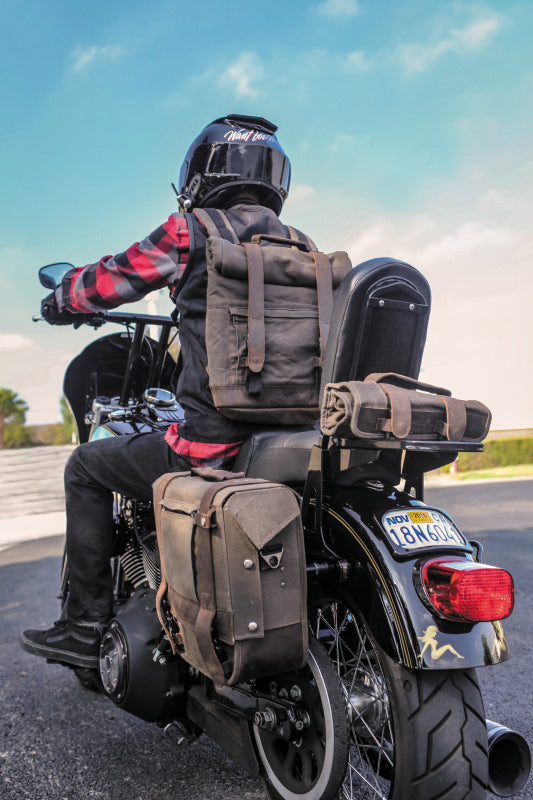 Burly Brand Voyager Saddlebag (Ea) - Dark Oak B15-1000D