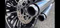 Softail Long Tip Compatible Exhaust Pipes | Chrome