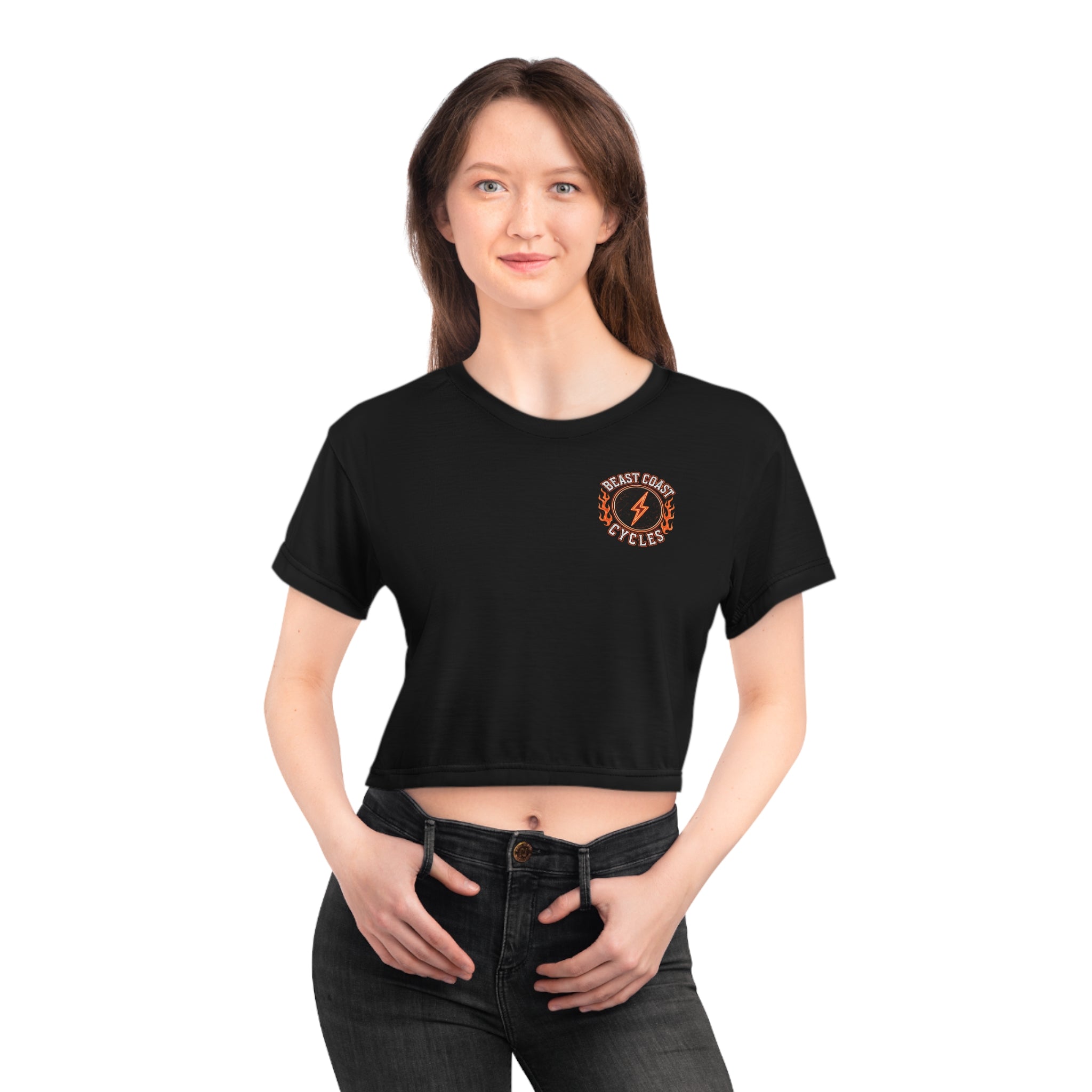 Beast Coast Crop Tee - Orange