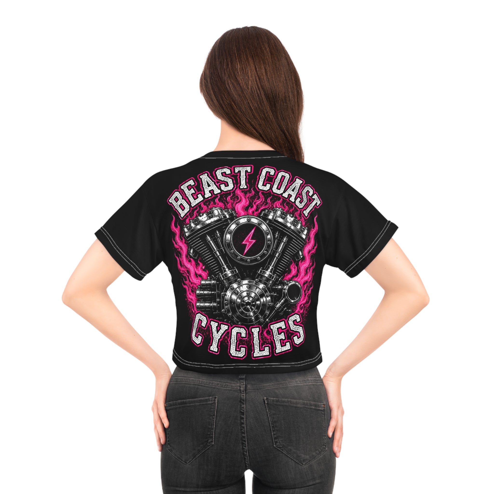 Beast Coast  Crop Tee — Pink