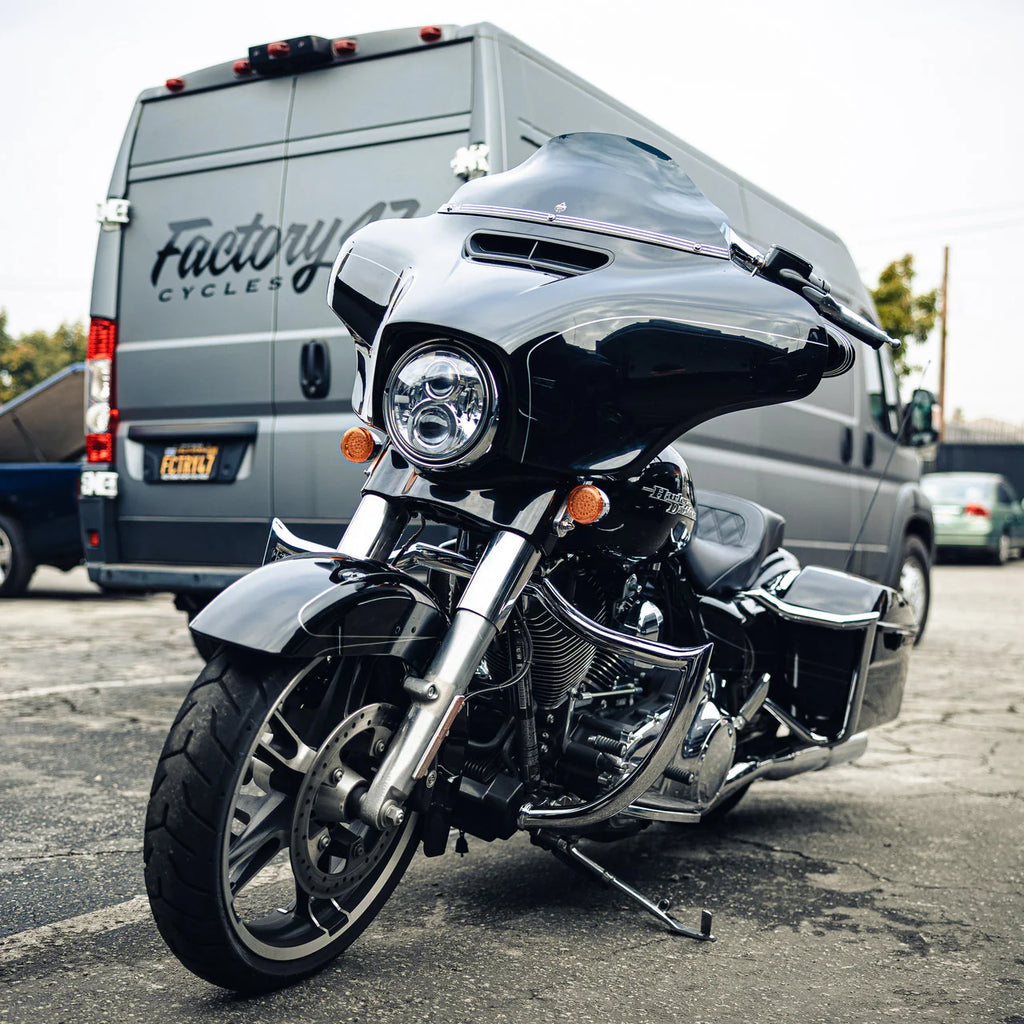 Factory 47 Crash Bar - Anarchy Chrome for Baggers