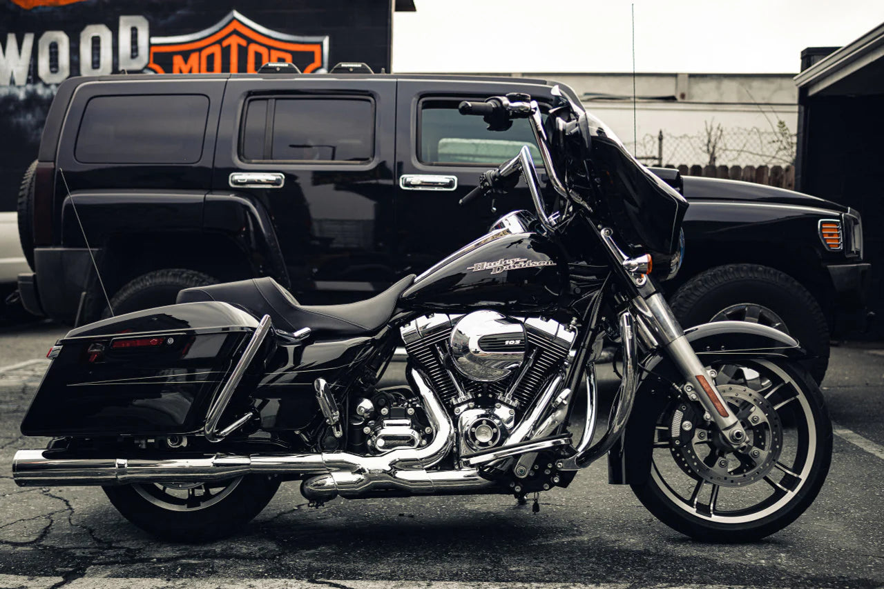 Factory 47 Crash Bar - Anarchy Chrome for Baggers