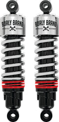Burly Brand Slmmr Shocks FLH - Chrome B28-1204