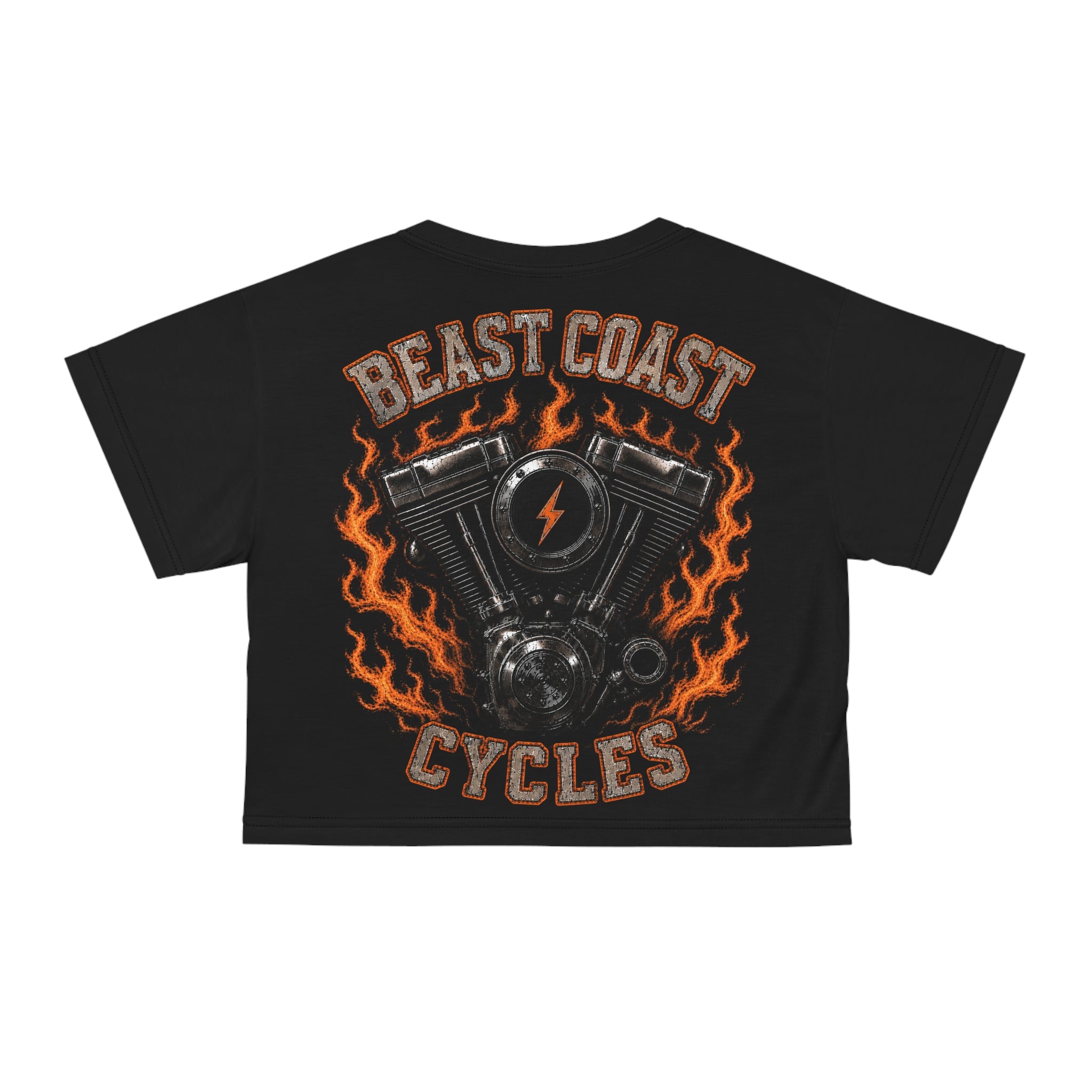 Beast Coast Crop Tee - Orange
