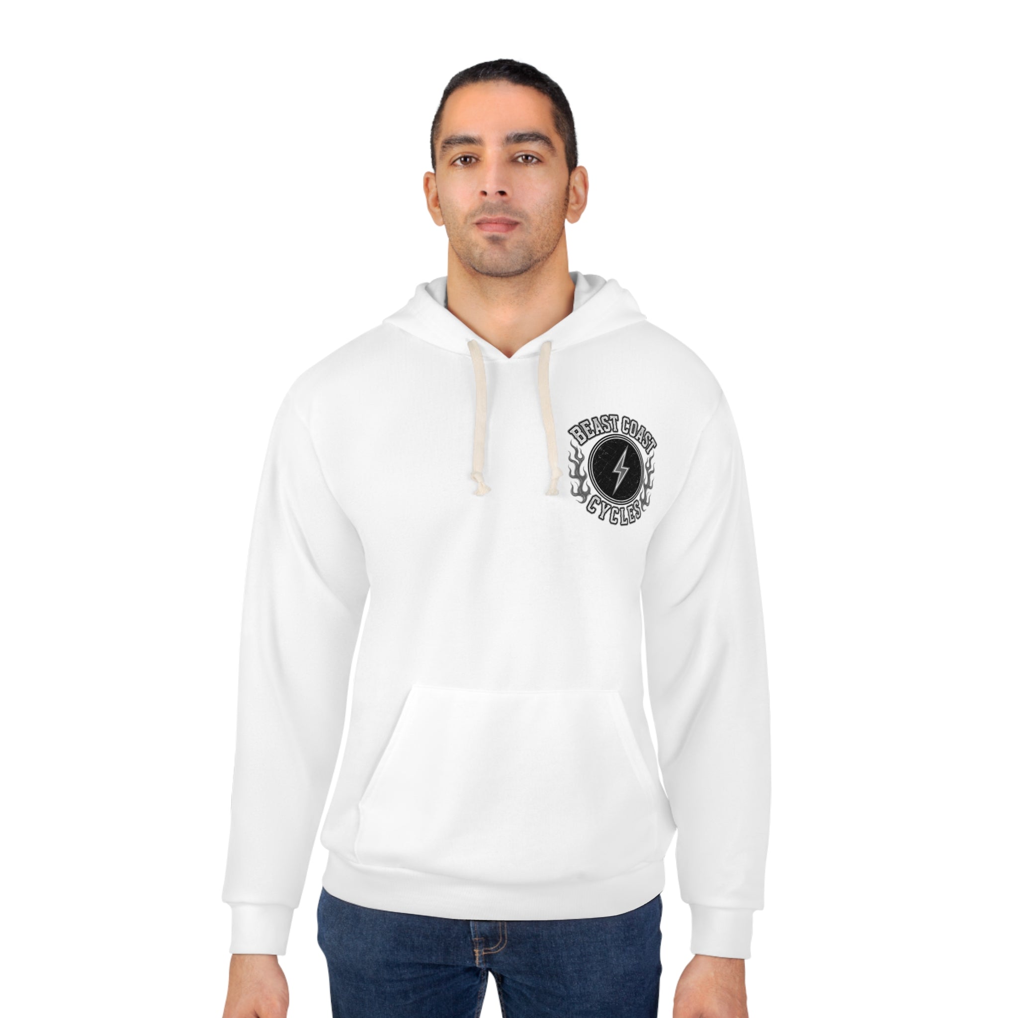Beast Coast Hoodie — White and Grey