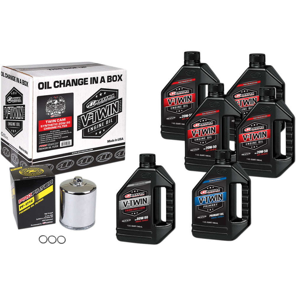 Twin Cam Oil Change Kit — Chrome