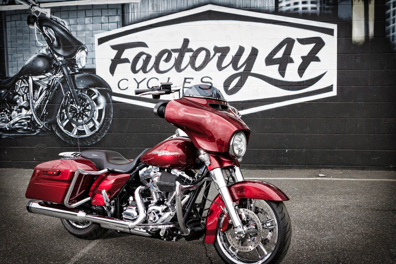 Factory 47 Crash Bar - Anarchy Chrome for Baggers