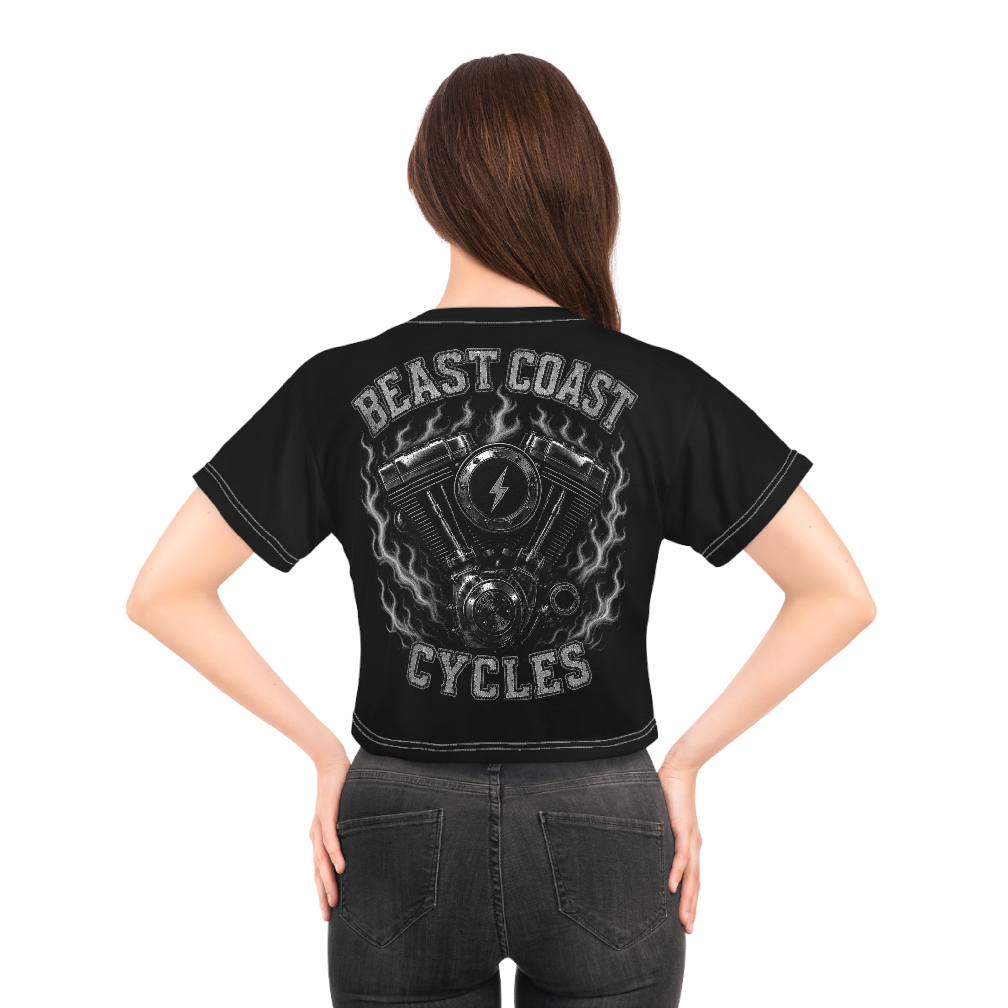 Beast Coast Cycles - Crop Tee — Grey