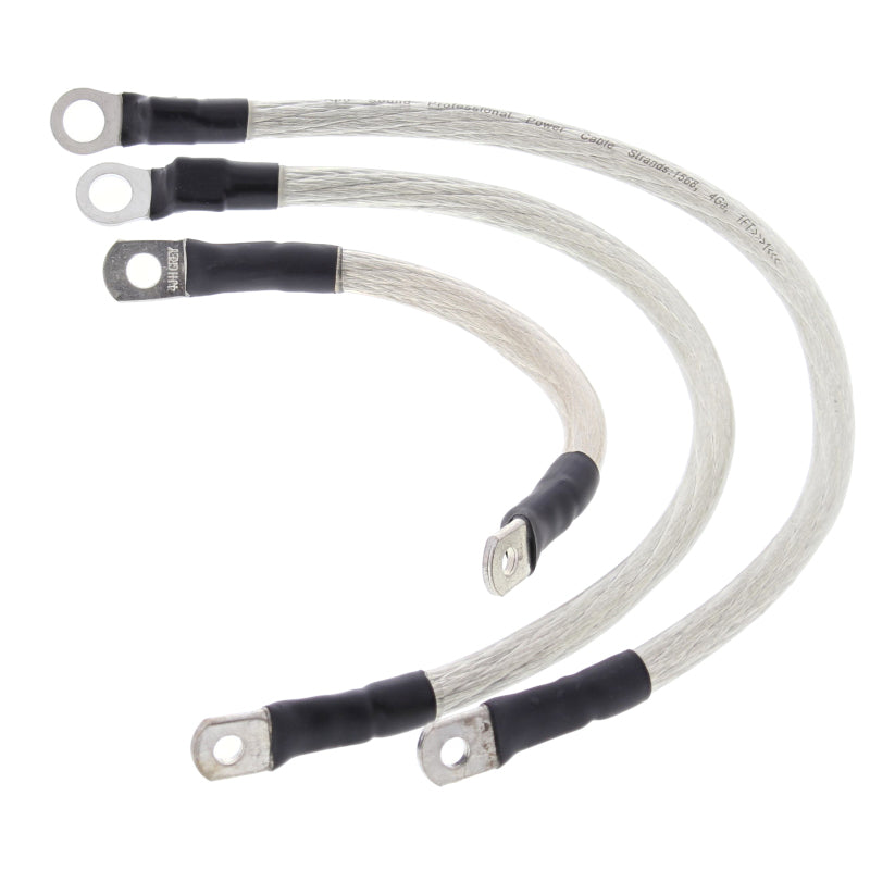 All Balls Racing 86-88 Harley FLST Heritage Softail Battery Cable Kit Clear 79-3001