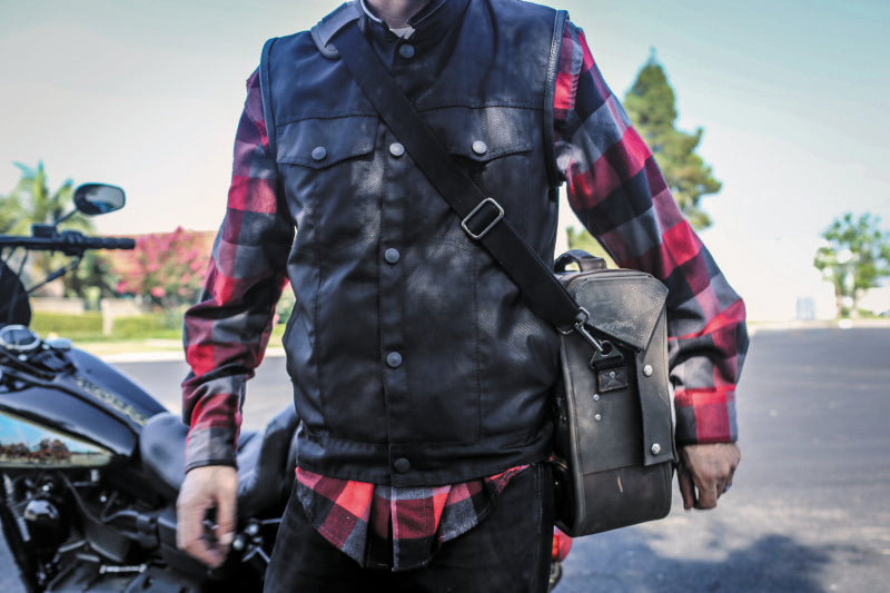 Burly Brand Voyager Saddlebag (Ea) - Dark Oak B15-1000D