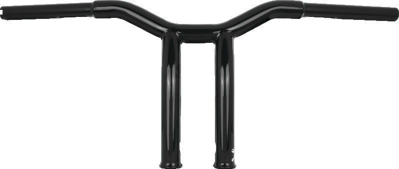 Burly Brand Dominator Raked Bar 10in - Gloss Black B12-6051B