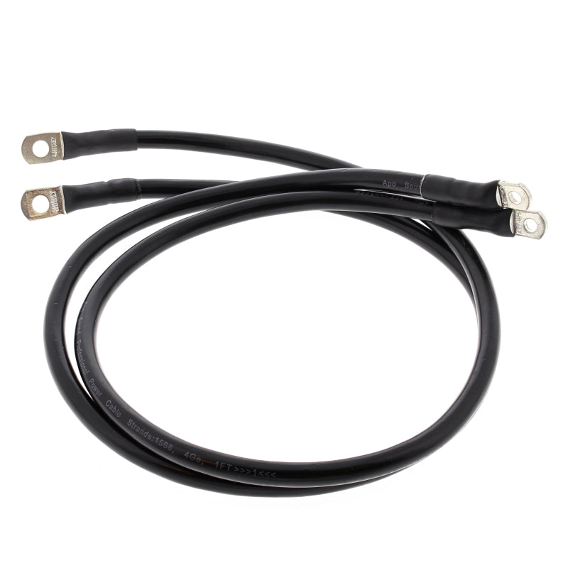 All Balls Racing 89-92 Harley FLHS Electra Glide Sport Battery Cable Kit Black 79-3008-1