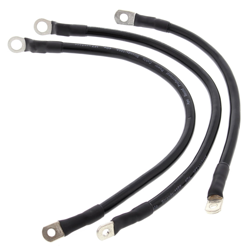 All Balls Racing 86-88 Harley FXR Super Glide Battery Cable Kit Black 79-3003-1