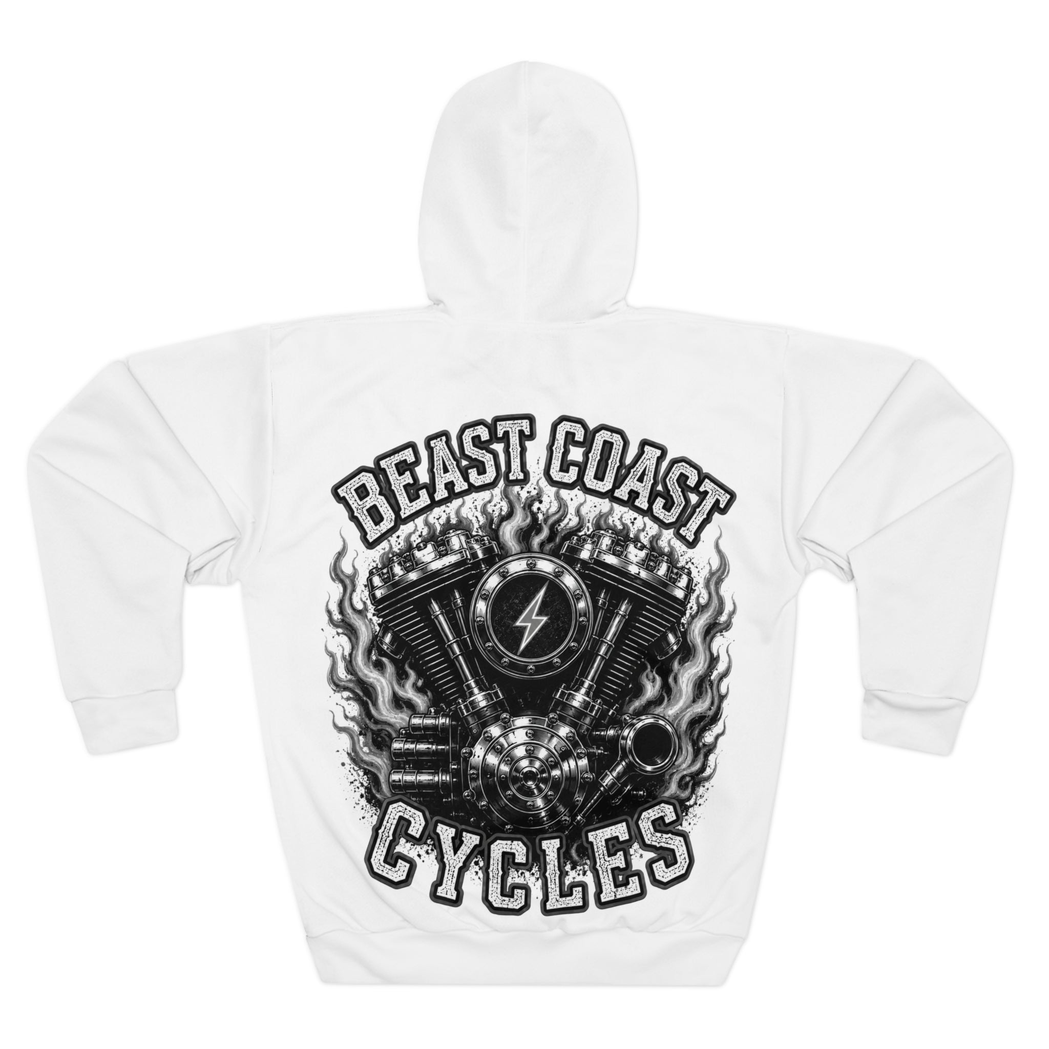 Beast Coast Hoodie — White and Grey