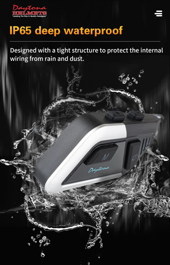 Daytona Helmets Motorcycle Bluetooth Headset -  - Solo
