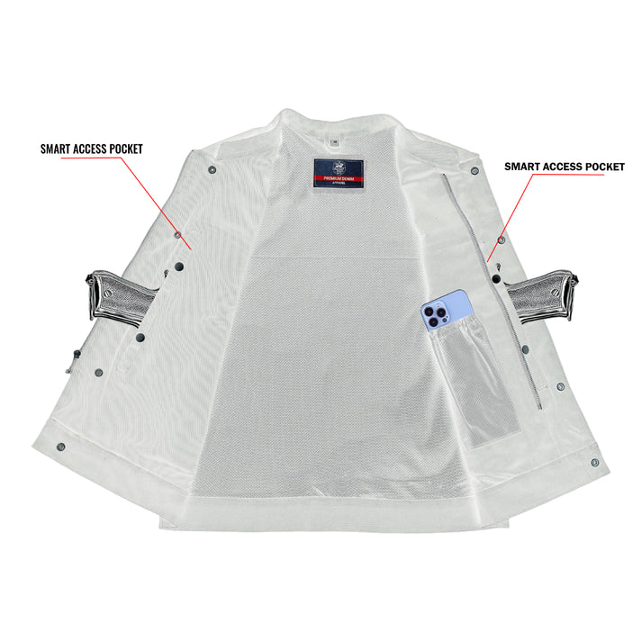 Axel Men's Denim Motorcycle Vest