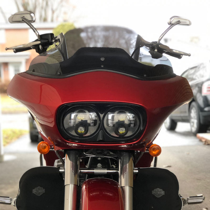 Harley-Davidson Road Glide FLTR OG LED Headlight installed on a bagger