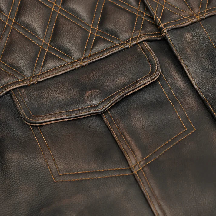 Harley Knight - Lowcut Summer Spark Men's Leather Vest