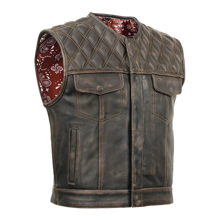 Harley Knight - Lowcut Summer Spark Men's Leather Vest
