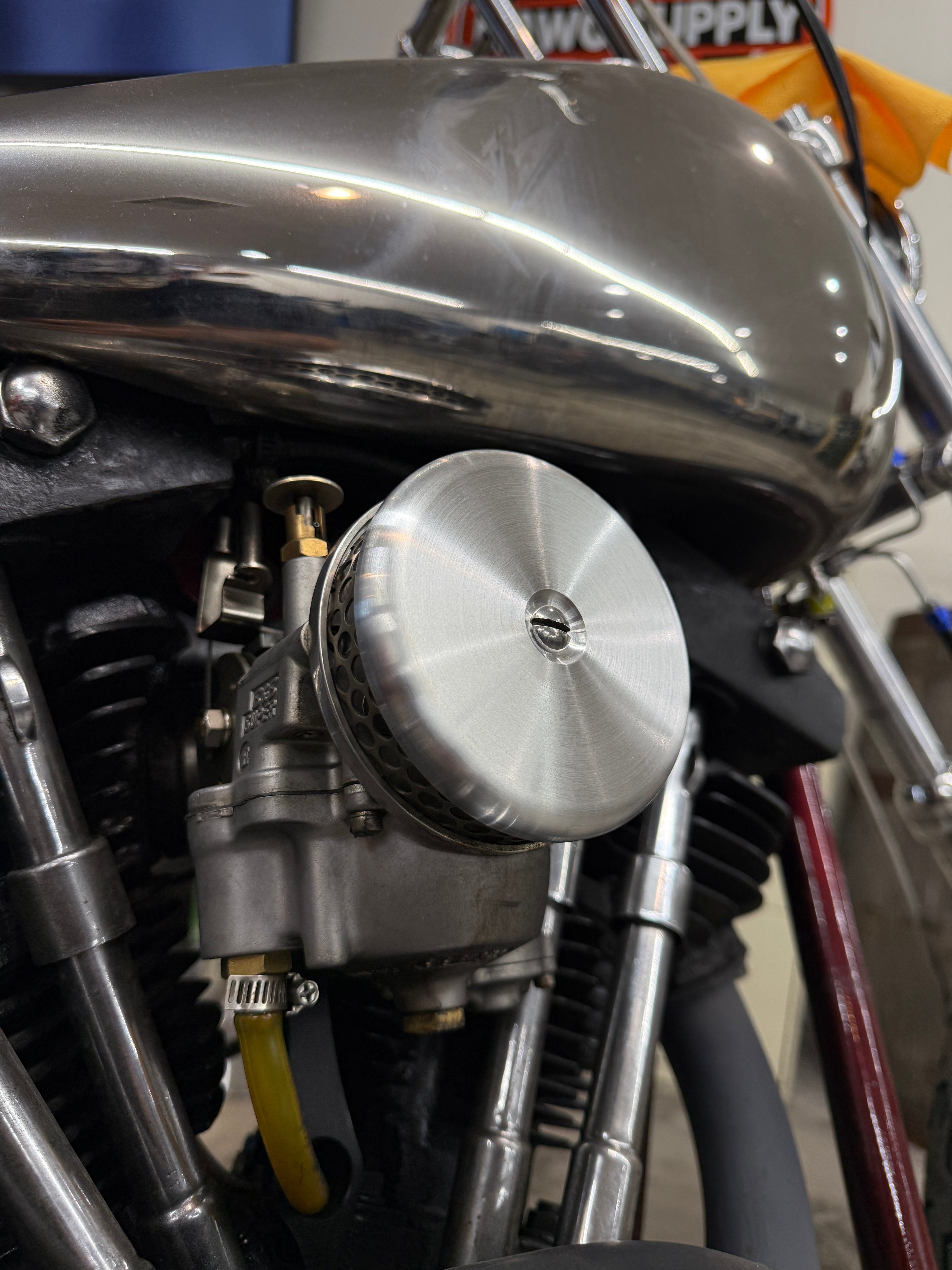 Flatty 4" AirCleaner S&S and CV Carb
