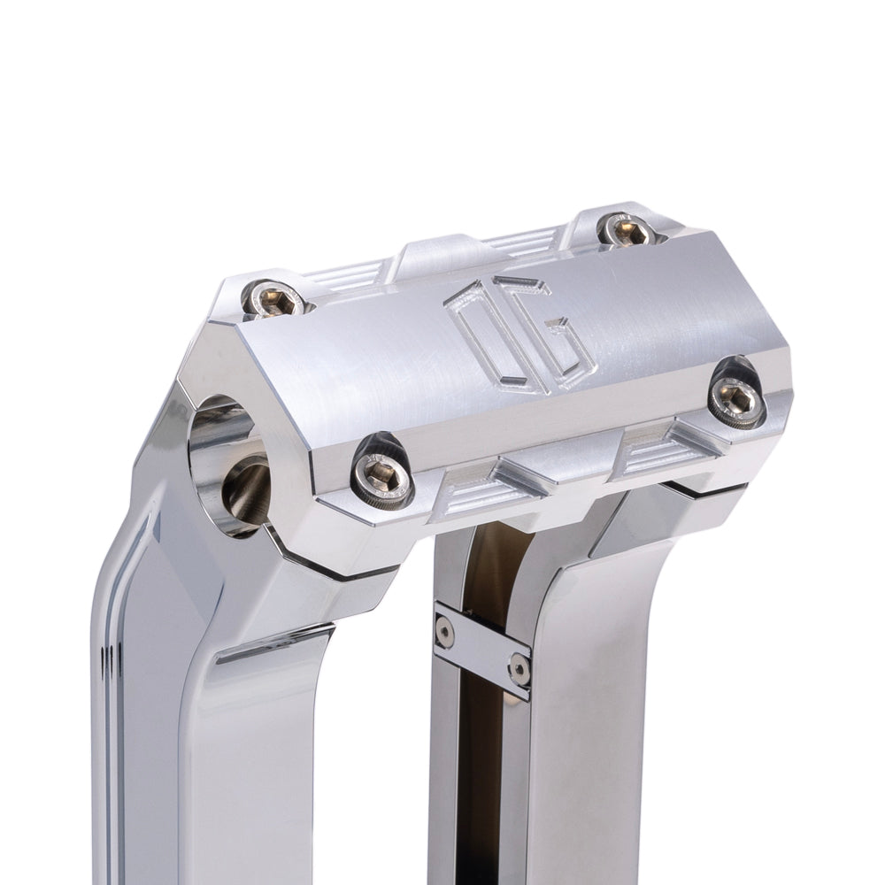 OG Chrome 10.5 inch Straight Risers with Aluminum Standard Top Clamp