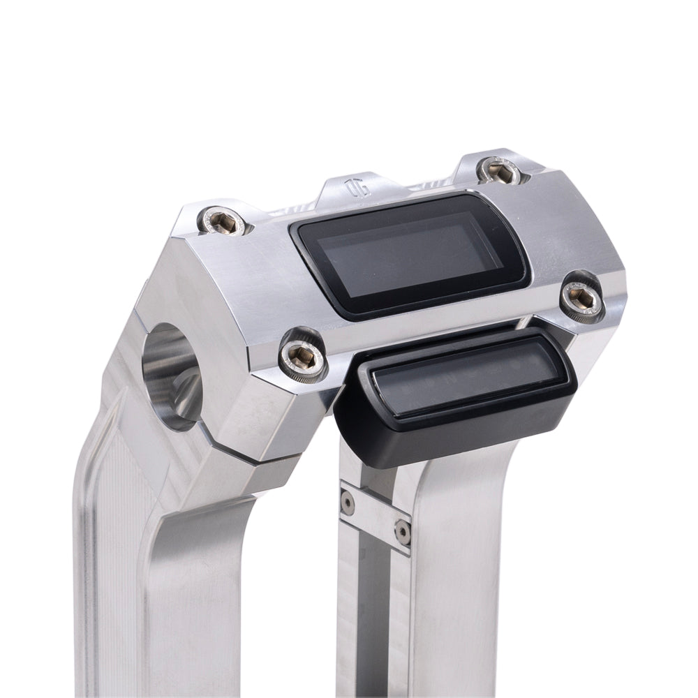 OG Aluminum 2 inch Straight Risers with Aluminum Digital Gauge Cut Out Top Clamp