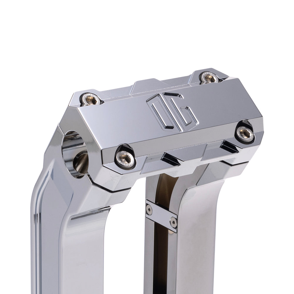 OG Chrome 2 inch Pull Straight Risers with Chrome Standard Top Clamp
