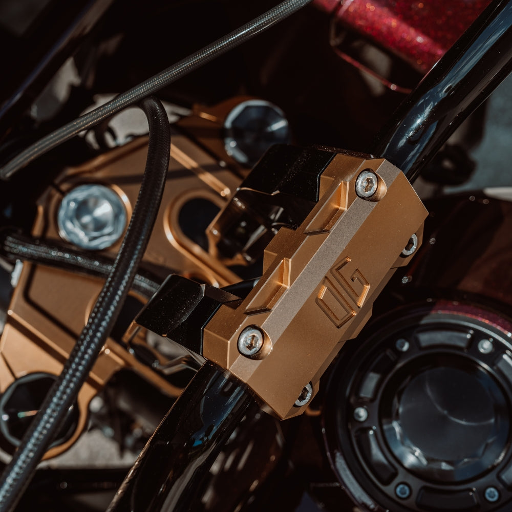 OG 2023-Up Touring CVO Triple Trees kit installed on a 2026 CVO Road Glide