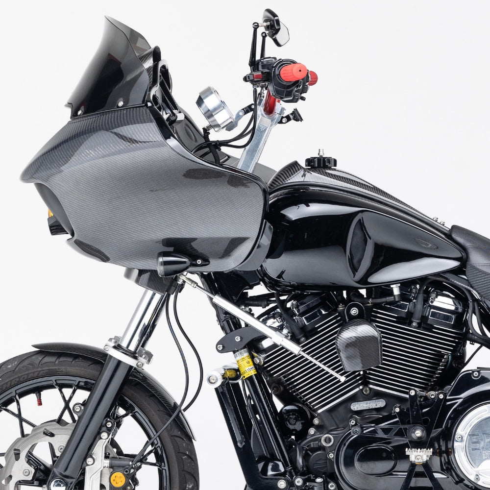 OG 8.5'' Straight Risers installed on a Touring/Bagger