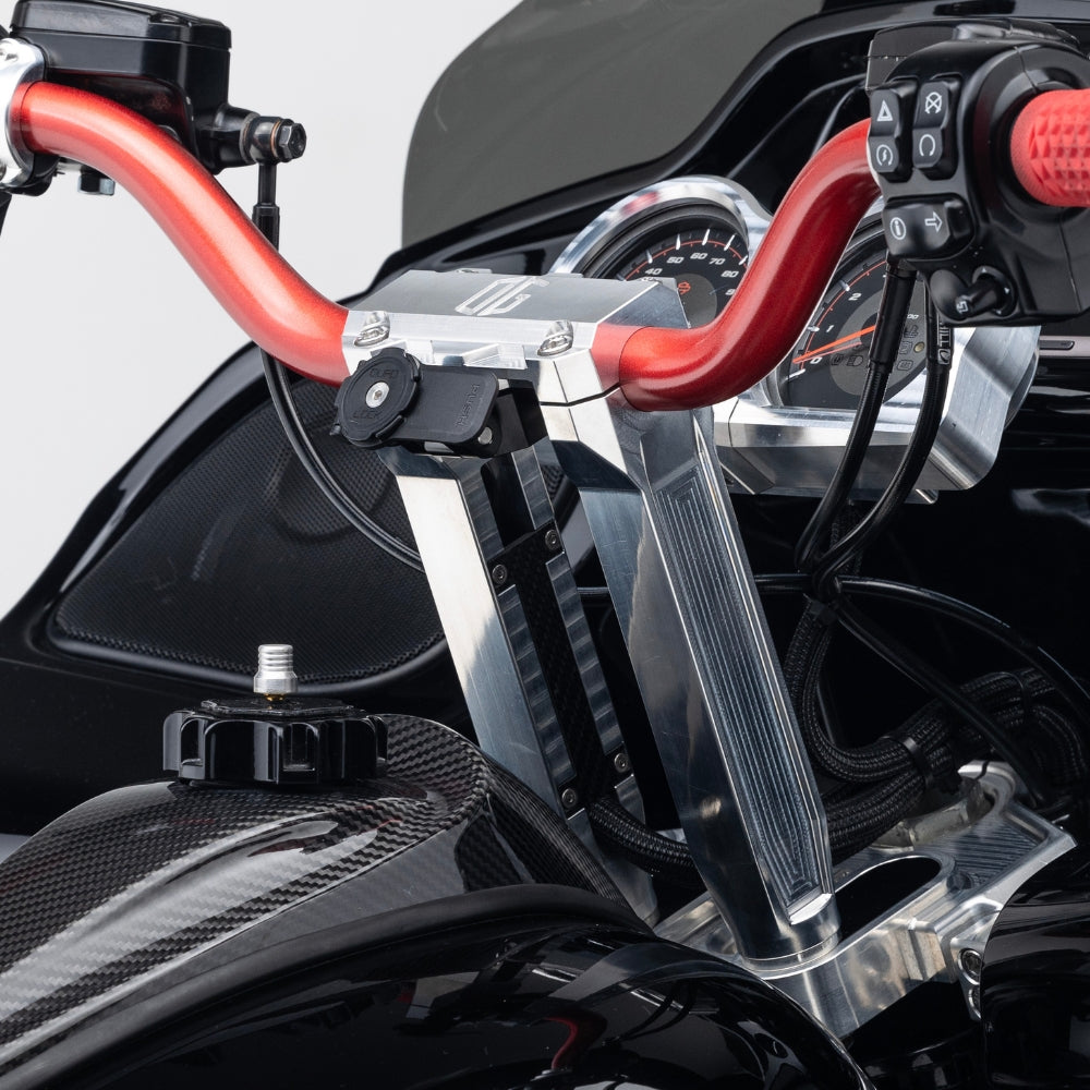 OG 8.5'' Straight Risers installed on a Touring/Bagger