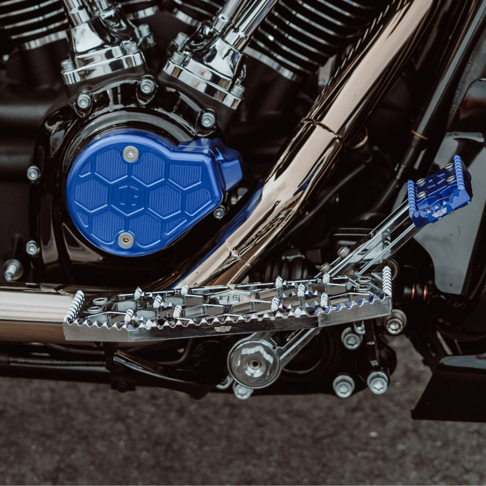 Chrome OG Billet Pivot Cover installed on our Chrome OG Adjustable Brake Arm. Installed on a 2026 Road Glide