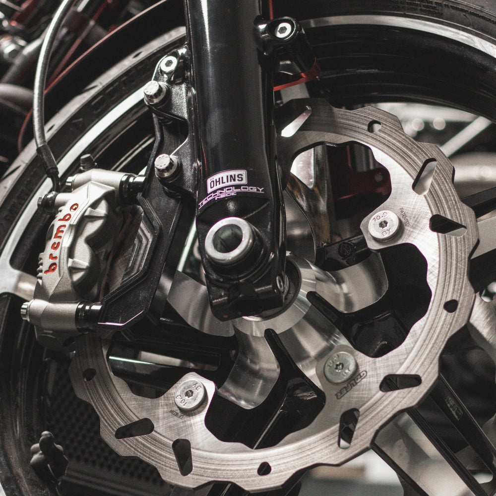 OG Front Radial Mount Brake Caliper Bracket V2 installed on a 2025 Road Glide