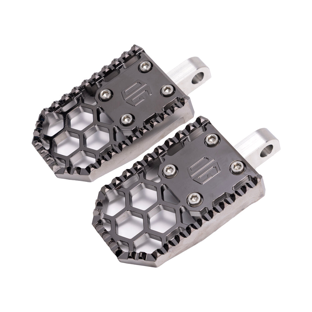 Black Chrome Harley Davidson OG HoneyComp V3 Foot Pegs