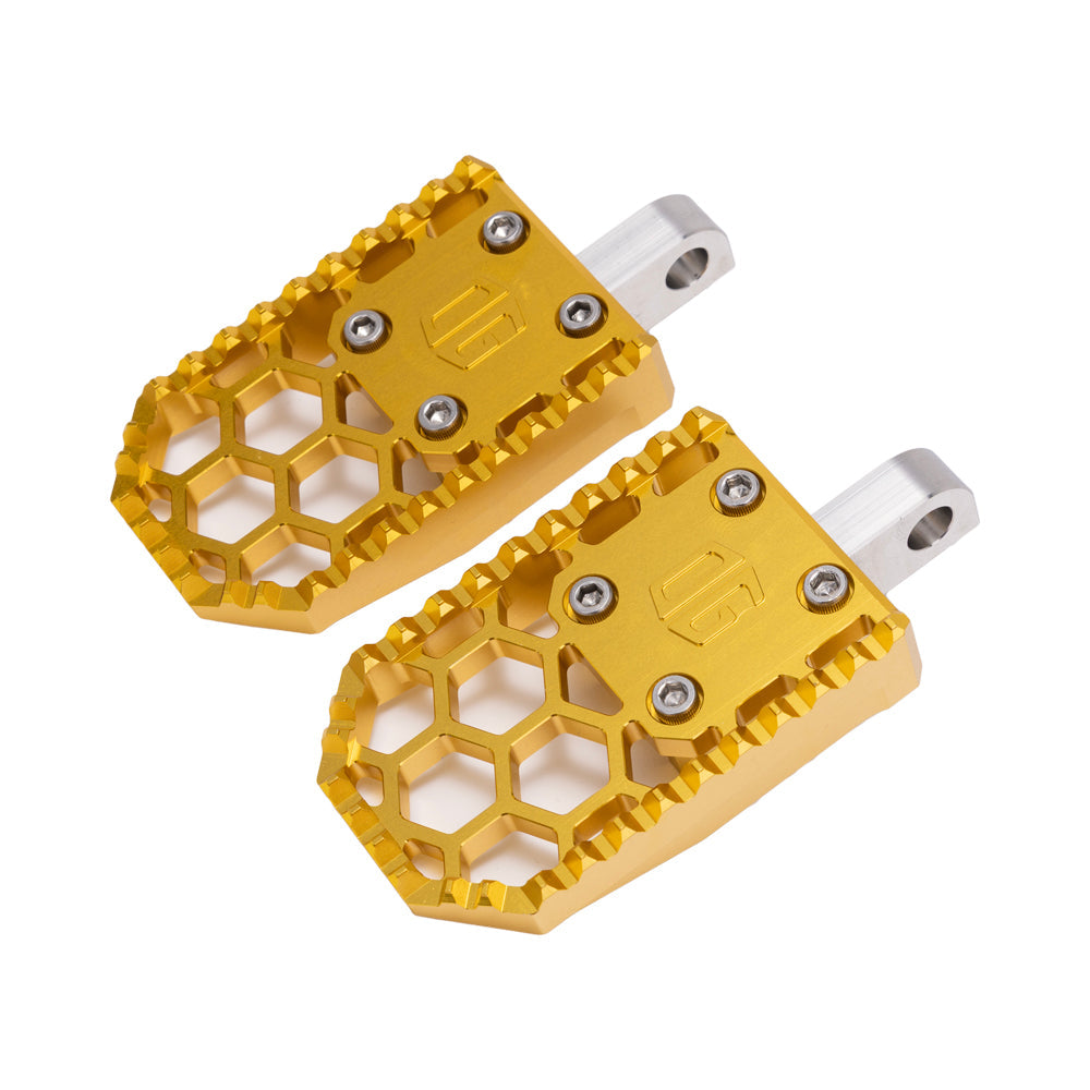 Gold Harley Davidson OG HoneyComp V3 Foot Pegs