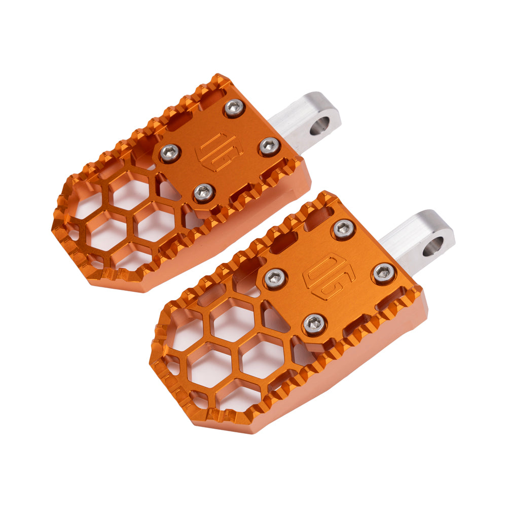 Orange Harley Davidson OG HoneyComp V3 Foot Pegs