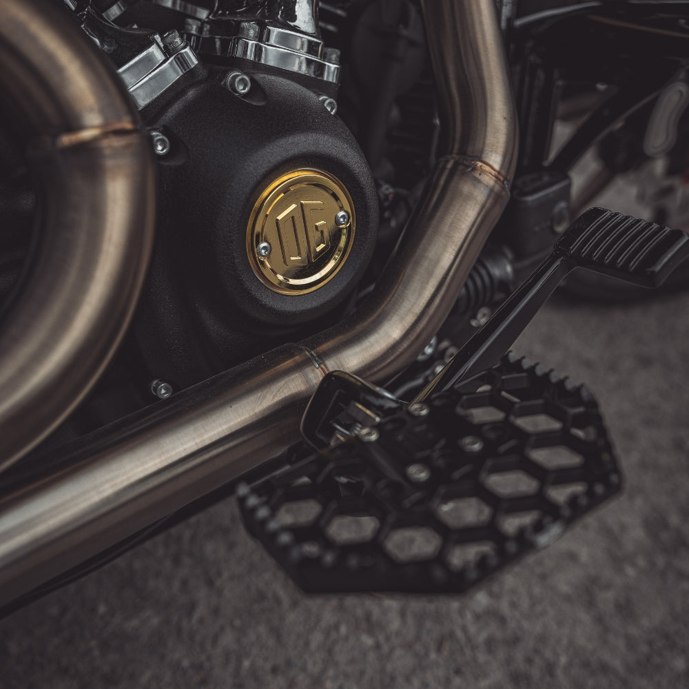 OG M8 Points Cover installed on a Softail Low Rider ST FXLRST El Diablo 2023