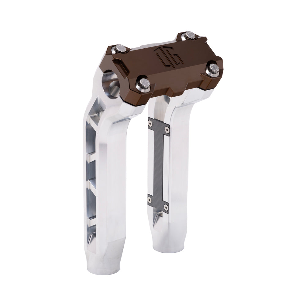 OG Aluminum Performance 8.5 inch Pull Back Riser Legs with Bronze Performance Top Clamp