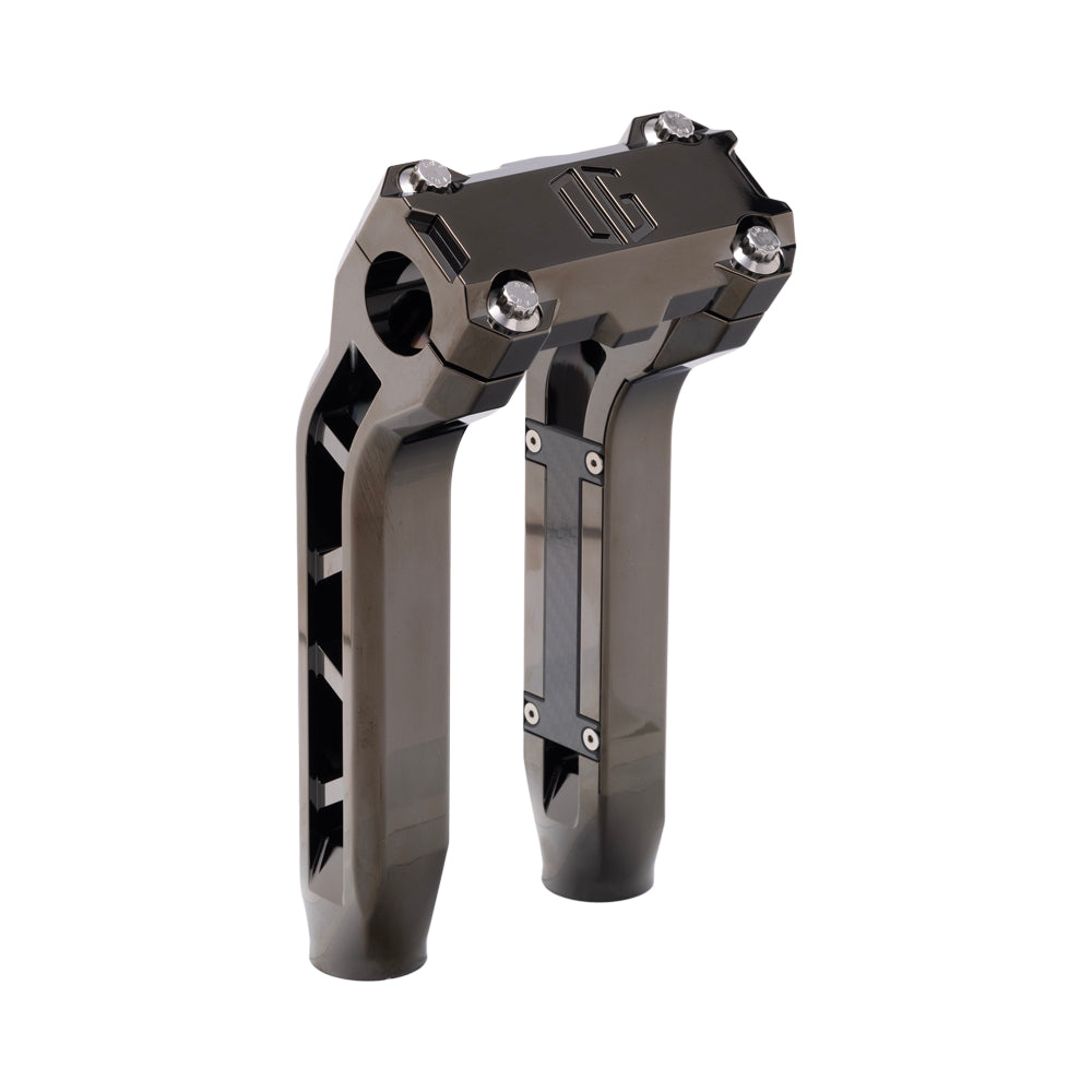 OG Black Chrome Performance 8.5 inch Pull Back Riser Legs with Black Chrome Performance Top Clamp