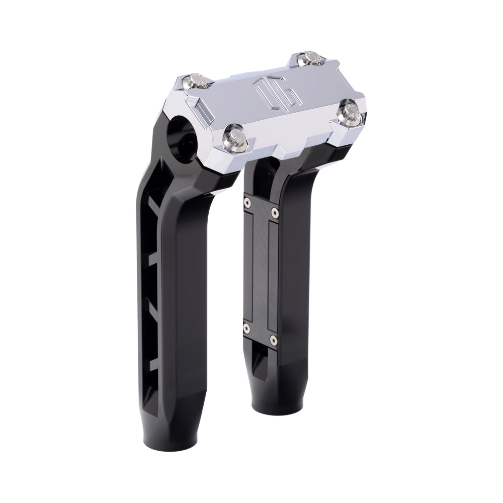 OG Black Performance 8.5 inch Pull Back Riser Legs with Chrome Performance Top Clamp