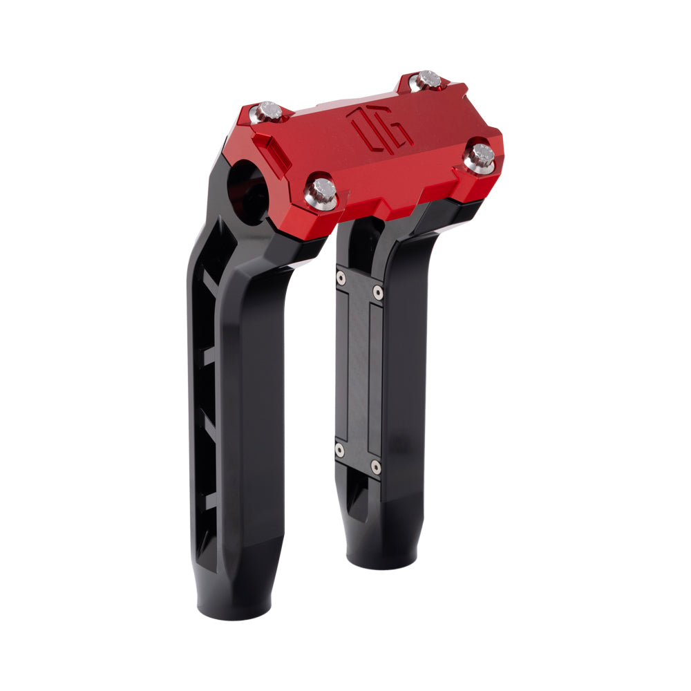 OG Black Performance 8.5 inch Pull Back Riser Legs with Red Performance Top Clamp