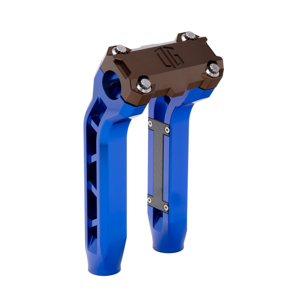 OG Blue Performance 8.5 inch Pull Back Riser Legs with Bronze Performance Top Clamp