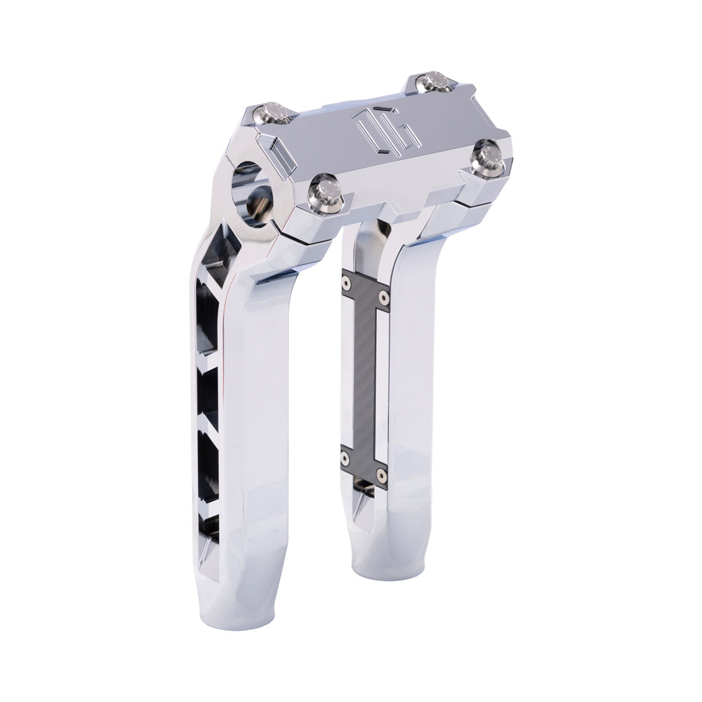 OG Chrome Performance 8.5 inch Pull Back Riser Legs with Chrome Performance Top Clamp