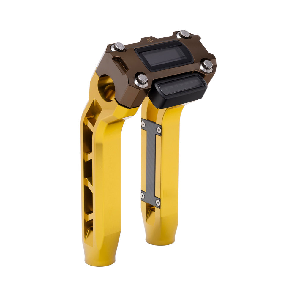 OG Gold Performance 8.5 inch Pull Back Riser Legs with Bronze Performance Digital Gauge Top Clamp
