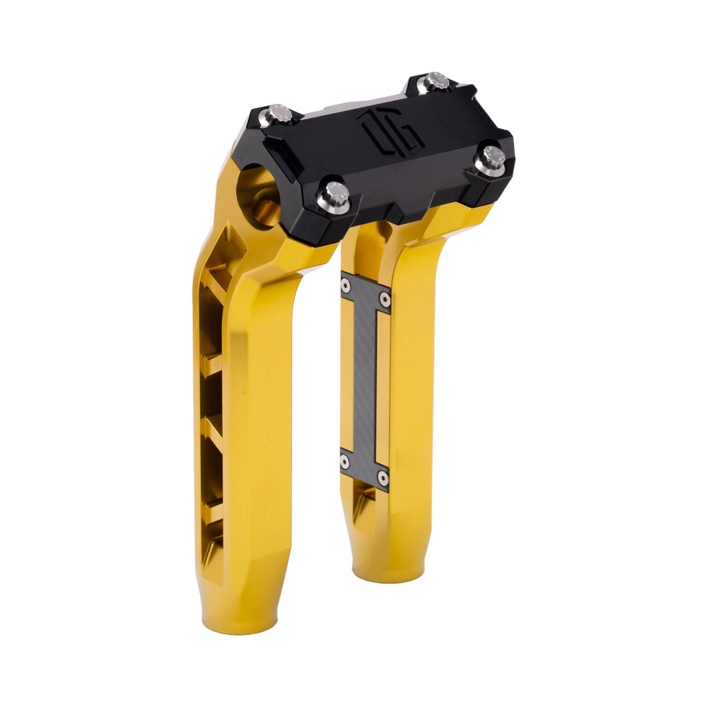 OG Gold Performance 8.5 inch Pull Back Riser Legs with Black Performance Top Clamp