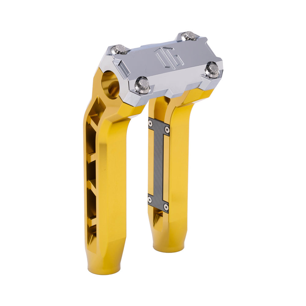 OG Gold Performance 8.5 inch Pull Back Riser Legs with Chrome Performance Top Clamp