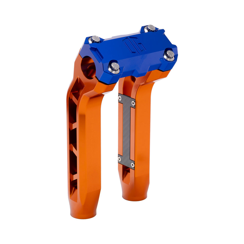 OG Orange Performance 8.5 inch Pull Back Riser Legs with Blue Performance Top Clamp