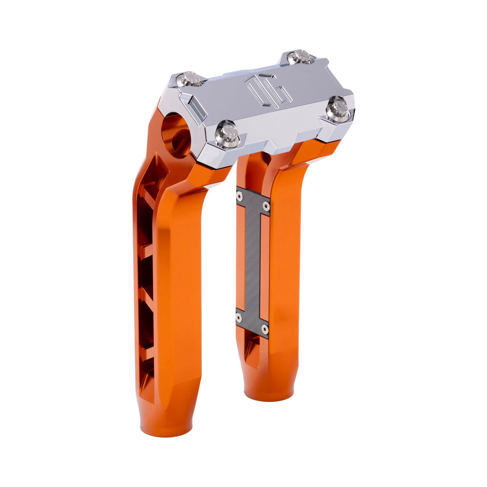 OG Orange Performance 8.5 inch Pull Back Riser Legs with Chrome Performance Top Clamp