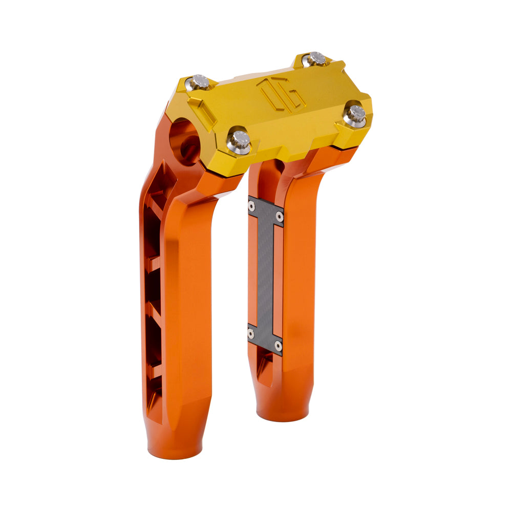 OG Orange Performance 8.5 inch Pull Back Riser Legs with Gold Performance Top Clamp