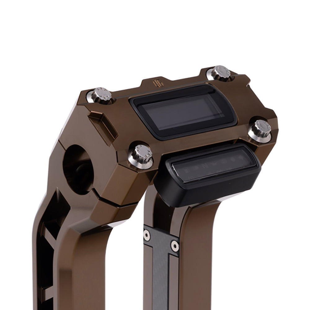 OG Bronze Performance Digital Gauge Top Clamp on OG Bronze Performance Riser Legs